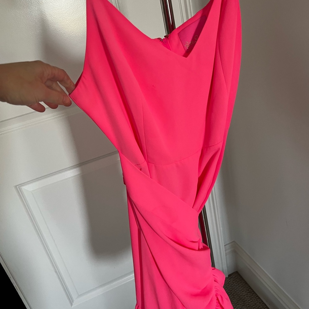 Lilly Pulitzer Vibrant Pink One Shoulder Dress